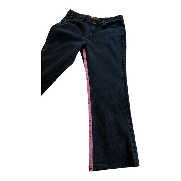 Wrangler Aura Regular Rise Boot Cut Black Denim Jeans - Size 14 - Picture 9 of 12